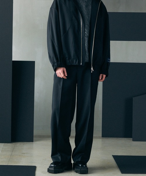 MAISON SPECIAL(メゾンスペシャル)の「《UNISEX》【Ermenegildo Zegna Fabric】Prime-Wide One-tuck Trousers/【エルメネジルド・ゼニア ファブリック】プライムワイドワンタックスラックス【MAISON SPECIAL/メゾンスペシャル】■セットアップ対応■(スラックス・メンズ・ブラック・0/2/1)」の11枚目の写真