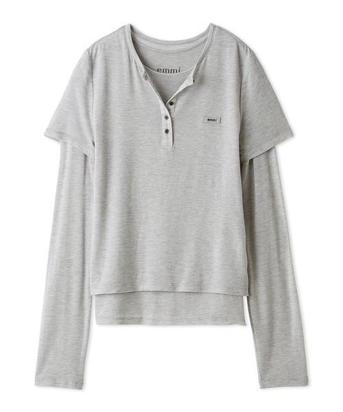 emmi（エミ）の「レイヤードカットソー（Tシャツ/カットソー・レディース・その他/ブラウン/グレー・F）」の15枚目の写真