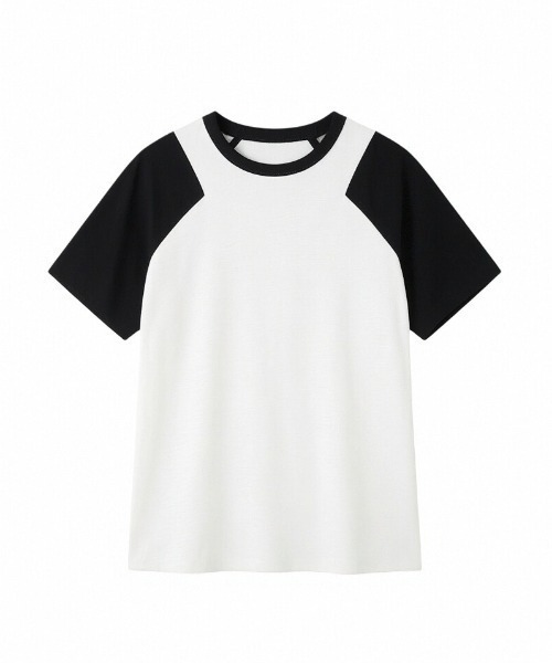 LUCPY(ラクピー)の「配色ラグラン半袖トップス(その他トップス・レディース・ブルー・LARGE/MEDIUM/SMALL/X-LARGE)」の4枚目の写真