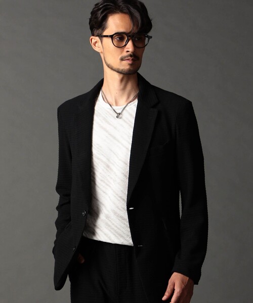 NICOLE CLUB FOR MEN(ニコルクラブフォーメン)の「シアードビージャージジャケット(その他アウター・メンズ・ブラック/ダークブラウン・L/M/XL)」の2枚目の写真