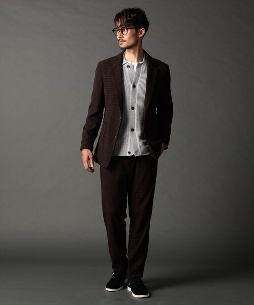NICOLE CLUB FOR MEN(ニコルクラブフォーメン)の「シアードビージャージジャケット(その他アウター・メンズ・ブラック/ダークブラウン・L/M/XL)」の3枚目の写真