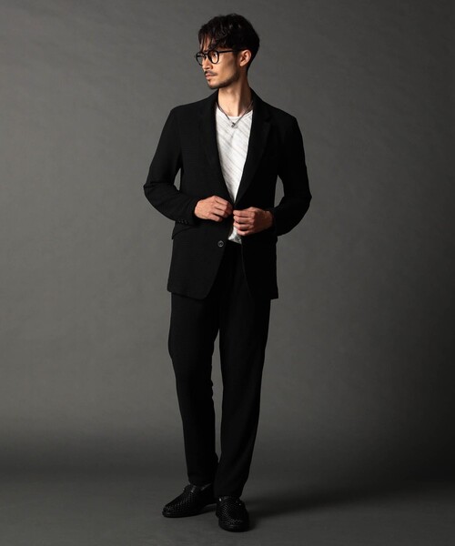 NICOLE CLUB FOR MEN(ニコルクラブフォーメン)の「シアードビージャージジャケット(その他アウター・メンズ・ブラック/ダークブラウン・L/M/XL)」の4枚目の写真