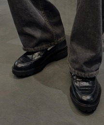 CONZ（コンズ）の「NEW CLASSIC COIN LOAFERS　BLACK CROCODILE（ローファー）」