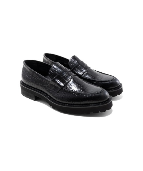 The Kenford Fineshoes(ケンフォードファインシューズ)の「NEW CLASSIC COIN LOAFERS BLACK CROCODILE(ローファー・メンズ・ブラック・27/26.5/26/25.5/25)」の3枚目の写真