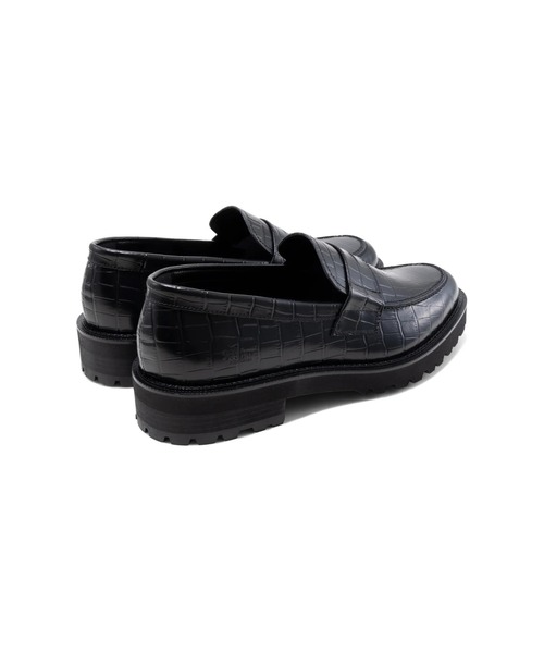 The Kenford Fineshoes(ケンフォードファインシューズ)の「NEW CLASSIC COIN LOAFERS BLACK CROCODILE(ローファー・メンズ・ブラック・27/26.5/26/25.5/25)」の5枚目の写真