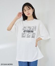 【47YOKAI /47ようかい】YOKAIモノクロキャラクタープリントTシャツ