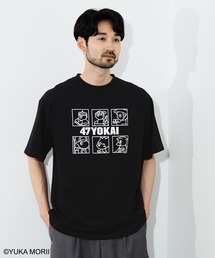 【47YOKAI /47ようかい】YOKAIモノクロキャラクタープリントTシャツ