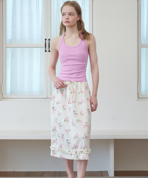 OPENING SUNSHINE(オープニングサンシャイン)の「ラベルホルターネックジャージトップ ピンク(Tシャツ/カットソー・レディース・その他・FREE)」の3枚目の写真