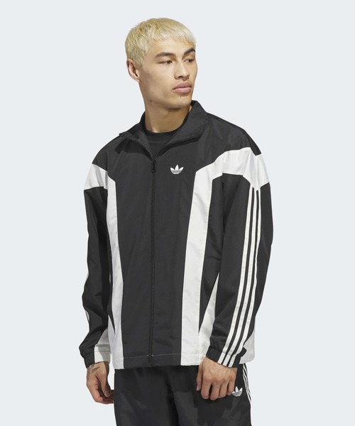 adidas(アディダス)の「オリジナルス バスケットボール ウインドブレーカー ジャケット / アディダスオリジナルス adidas Originals(ブルゾン・メンズ・ブラック・X-SMALL/X-LARGE/MEDIUM/SMALL/LARGE/XX-LARGE)」の3枚目の写真
