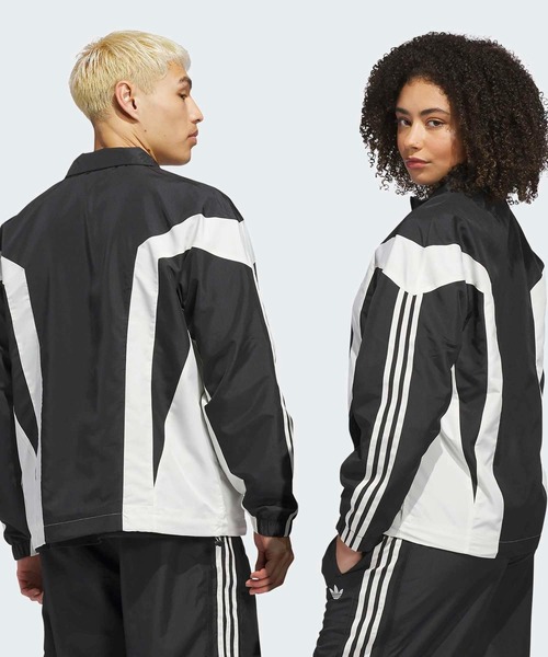 adidas(アディダス)の「オリジナルス バスケットボール ウインドブレーカー ジャケット / アディダスオリジナルス adidas Originals(ブルゾン・メンズ・ブラック・X-SMALL/X-LARGE/MEDIUM/SMALL/LARGE/XX-LARGE)」の2枚目の写真