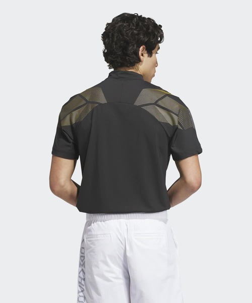 adidas(アディダス)の「コードカオス モックネック 半袖ポロシャツ【adidas Golf/アディダスゴルフ】(ポロシャツ・メンズ・ブラック・SMALL/MEDIUM/LARGE/X-LARGE/XX-LARGE/3XL)」の2枚目の写真