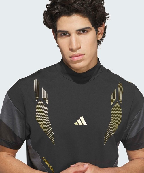 adidas(アディダス)の「コードカオス モックネック 半袖ポロシャツ【adidas Golf/アディダスゴルフ】(ポロシャツ・メンズ・ブラック・SMALL/MEDIUM/LARGE/X-LARGE/XX-LARGE/3XL)」の3枚目の写真