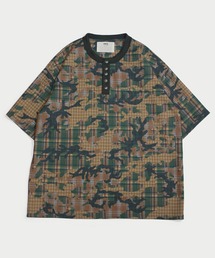amok | CHECK CAMO HENRY TEE(Tシャツ/カットソー)