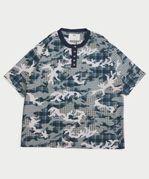 amok（アモク）の「CHECK CAMO HENRY TEE（Tシャツ/カットソー）」