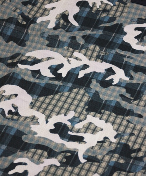 amok(アモク)の「CHECK CAMO HENRY TEE(Tシャツ/カットソー・メンズ・カーキ/ブルー・M/L/S)」の6枚目の写真
