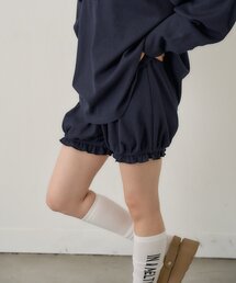 【新色追加/セットアップ対応/花柄&無地】フラワーワッフルショートパンツ