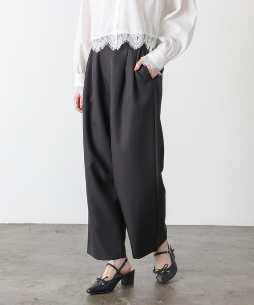 Honeys(ハニーズ)の「カーブパンツ(スラックス・レディース・ヘザーチャコール/ブラウン/ブラック・L/LL/M/S/SS)」の6枚目の写真