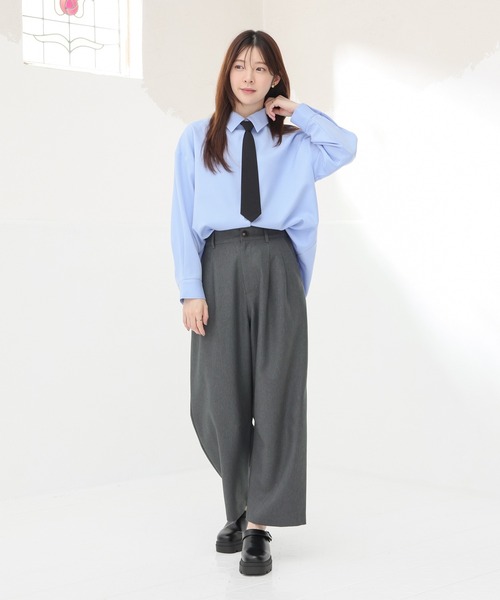 Honeys(ハニーズ)の「カーブパンツ(スラックス・レディース・ヘザーチャコール/ブラウン/ブラック・L/LL/M/S/SS)」の7枚目の写真
