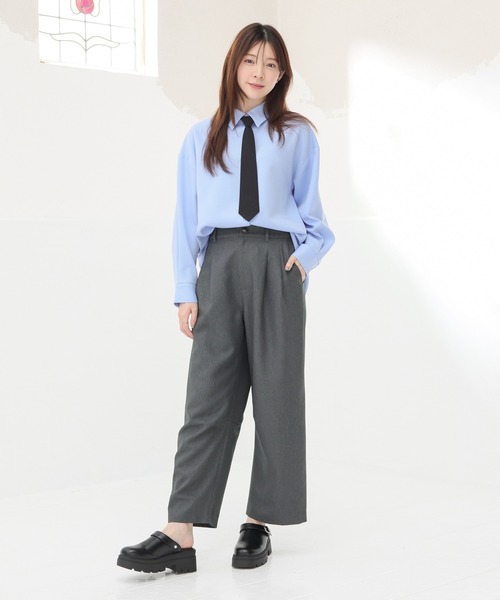 Honeys(ハニーズ)の「カーブパンツ(スラックス・レディース・ヘザーチャコール/ブラウン/ブラック・L/LL/M/S/SS)」の8枚目の写真