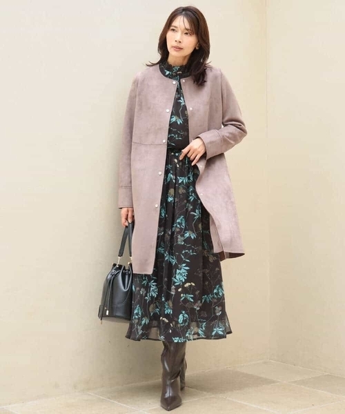 MK MICHEL KLEIN（エムケーミッシェルクラン）の「[洗える]水彩花柄シフォンブラウス（シャツ/ブラウス・レディース・ダークブラウン/キャメル・38）」の22枚目の写真