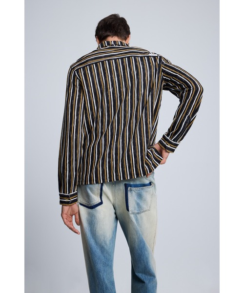 Desigual(デシグアル)の「マルチストライプ オープンカラー 長袖シャツ(シャツ/ブラウス・メンズ・イエロー・S/M/L)」の3枚目の写真