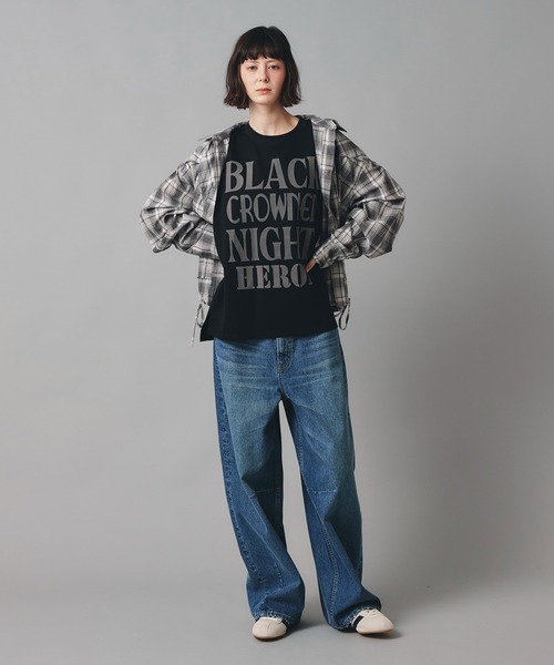 AT THE TRNK(アットザトランク)の「英字ロゴプリント ノースリ Tシャツ AT THE TRNK(Tシャツ/カットソー・レディース・ブラック/チャコール/ホワイト・フリー)」の17枚目の写真
