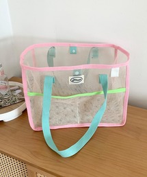 urbanfemine./メッシュ トートバッグ レディース 大容量 軽量 肩掛け ビーチバッグ プールバッグ U7641