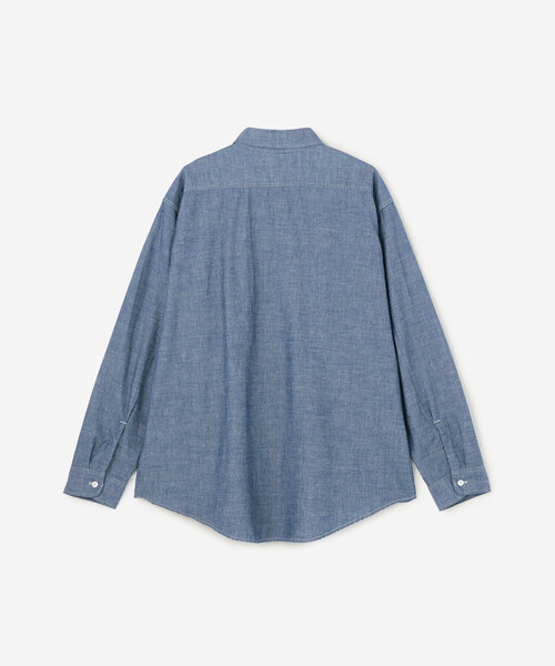 orSlow(オアスロウ)の「orSlow | シャンブレー フラップポケットワークシャツ MEN(シャツ/ブラウス・メンズ・ブルー系その他・4/5/3)」の4枚目の写真