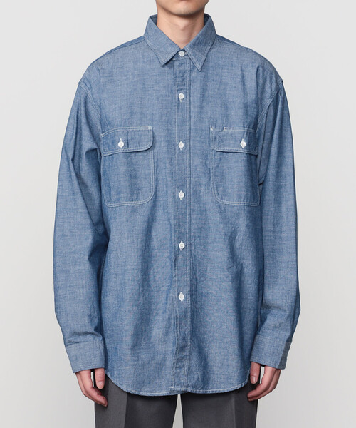 orSlow(オアスロウ)の「orSlow | シャンブレー フラップポケットワークシャツ MEN(シャツ/ブラウス・メンズ・ブルー系その他・4/5/3)」の11枚目の写真