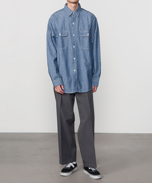 orSlow(オアスロウ)の「orSlow | シャンブレー フラップポケットワークシャツ MEN(シャツ/ブラウス・メンズ・ブルー系その他・4/5/3)」の15枚目の写真