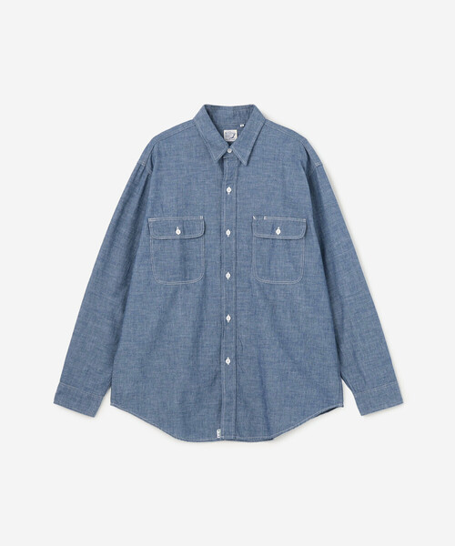 orSlow(オアスロウ)の「orSlow | シャンブレー フラップポケットワークシャツ MEN(シャツ/ブラウス・メンズ・ブルー系その他・4/5/3)」の22枚目の写真
