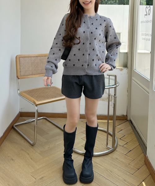 Ada.（エイダ）の「星柄 フロントボタン ニット カーディガン（カーディガン/ボレロ・レディース・ブルー/グレー/ブラック・FREE）」の15枚目の写真
