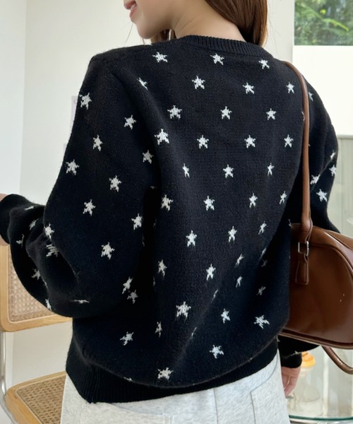 Ada.（エイダ）の「星柄 フロントボタン ニット カーディガン（カーディガン/ボレロ・レディース・ブルー/グレー/ブラック・FREE）」の19枚目の写真