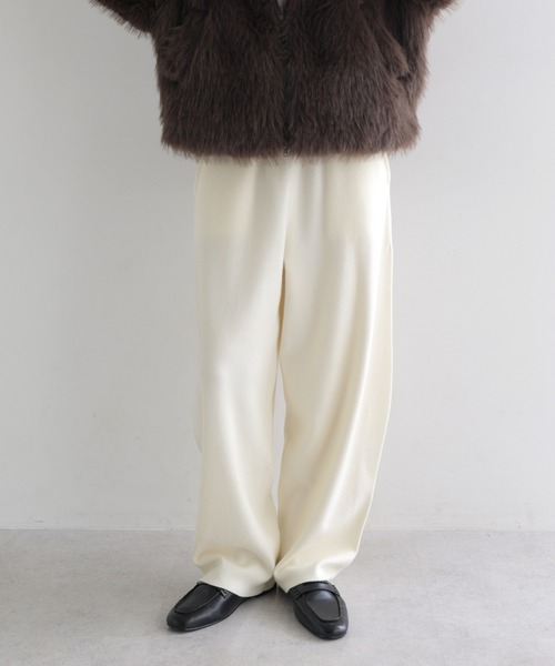 andme(アンドミー)の「ニットカーブパンツ(その他パンツ・レディース・ブラック/チャコールグレー/ブラウン/オフホワイト・L/M)」の5枚目の写真