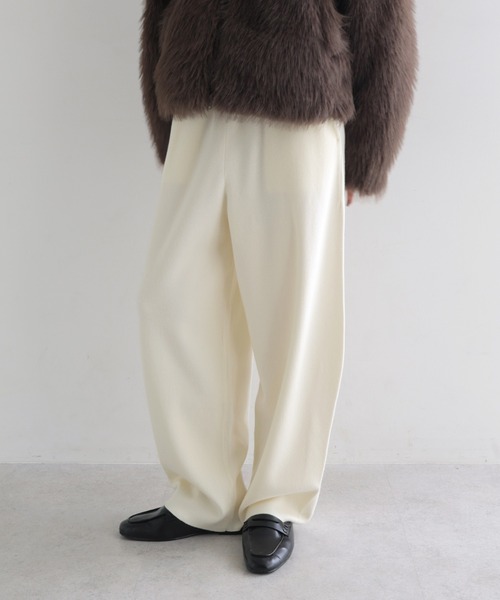 andme(アンドミー)の「ニットカーブパンツ(その他パンツ・レディース・ブラック/チャコールグレー/ブラウン/オフホワイト・L/M)」の6枚目の写真