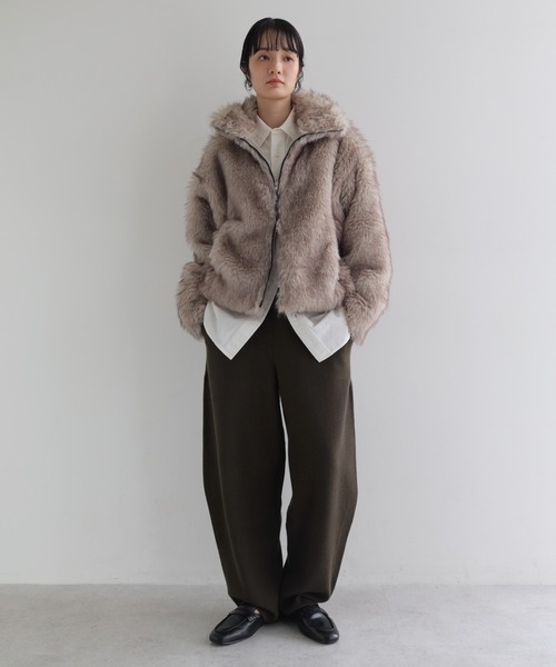 andme(アンドミー)の「ニットカーブパンツ(その他パンツ・レディース・ブラック/チャコールグレー/ブラウン/オフホワイト・L/M)」の13枚目の写真