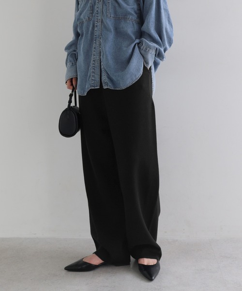 andme(アンドミー)の「ニットカーブパンツ(その他パンツ・レディース・ブラック/チャコールグレー/ブラウン/オフホワイト・L/M)」の19枚目の写真
