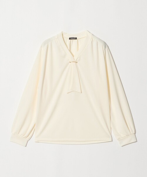 A DAY IN THE LIFE UNITED ARROWS（アデイインザライフユナイテッドアローズ）の「スムース ボウタイカットソー ＜A DAY IN THE LIFE＞（Tシャツ/カットソー・レディース・ライトブルー/オフホワイト/ネイビー・FREE）」の2枚目の写真