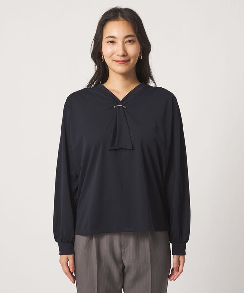 A DAY IN THE LIFE UNITED ARROWS（アデイインザライフユナイテッドアローズ）の「スムース ボウタイカットソー ＜A DAY IN THE LIFE＞（Tシャツ/カットソー・レディース・ライトブルー/オフホワイト/ネイビー・FREE）」の6枚目の写真