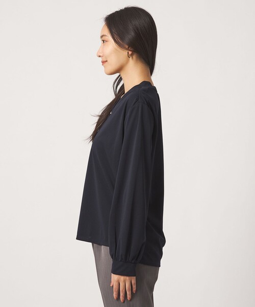 A DAY IN THE LIFE UNITED ARROWS（アデイインザライフユナイテッドアローズ）の「スムース ボウタイカットソー ＜A DAY IN THE LIFE＞（Tシャツ/カットソー・レディース・ライトブルー/オフホワイト/ネイビー・FREE）」の7枚目の写真
