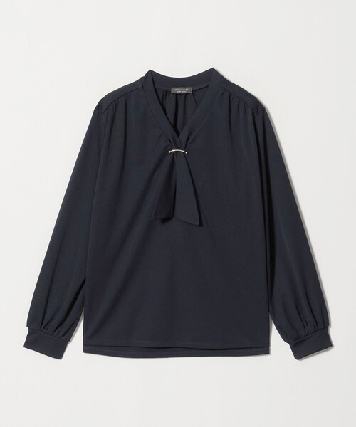 A DAY IN THE LIFE UNITED ARROWS（アデイインザライフユナイテッドアローズ）の「スムース ボウタイカットソー ＜A DAY IN THE LIFE＞（Tシャツ/カットソー・レディース・ライトブルー/オフホワイト/ネイビー・FREE）」の9枚目の写真