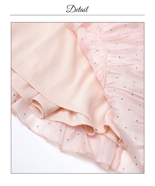 DAZZY(デイジー)の「シフォンビジューカットアウトAラインセットアップミニ丈キャバドレス(ドレス・レディース・ブラック系/ピンク・S/XS/M)」の17枚目の写真