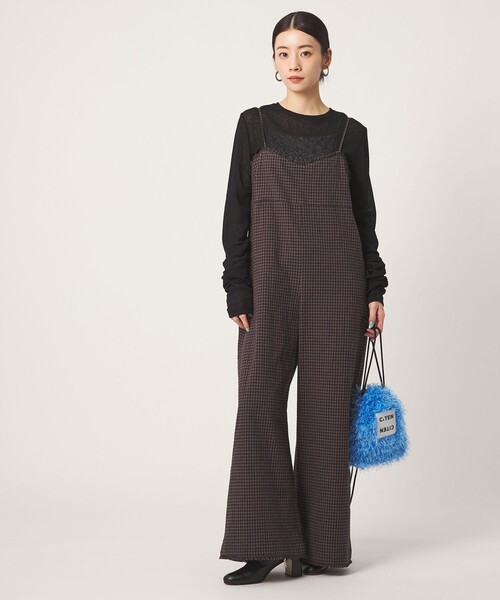 CITEN(シテン)の「<CITEN>シャーリングシアーワッフルトップ(Tシャツ/カットソー・レディース・オフホワイト/ブラック・FREE)」の6枚目の写真