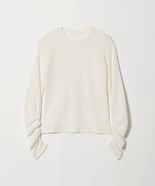 CITEN(シテン)の「<CITEN>シャーリングシアーワッフルトップ(Tシャツ/カットソー・レディース・オフホワイト/ブラック・FREE)」の15枚目の写真