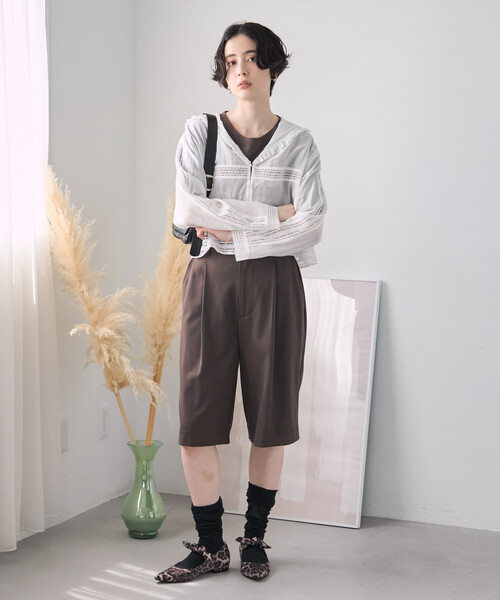 FREAK'S STORE（フリークスストア）の「レースセーラーブラウス/セーラーカラーブラウス（シャツ/ブラウス・レディース・オフホワイト/ブラック・ﾌﾘ-）」の3枚目の写真
