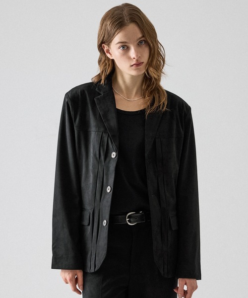 CLEL(クレイル)の「【CLEL】Double Tech Fade Jacket / ダブルテックフェード ジャケット【セットアップ対応】(テーラードジャケット・メンズ・チャコールグレー/ブラウン/ブラック・XS/M/S/L)」の22枚目の写真