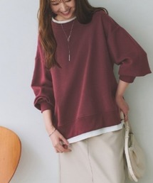 あったか裏起毛レイヤード風トップス
