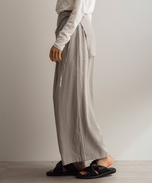 SERENO(セレーノ)の「レイヤードデザイン ワイドパンツ(その他パンツ・レディース・グレー/ベージュ/ブラウン・ONE SIZE)」の17枚目の写真