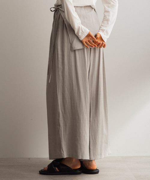 SERENO(セレーノ)の「レイヤードデザイン ワイドパンツ(その他パンツ・レディース・グレー/ベージュ/ブラウン・ONE SIZE)」の19枚目の写真
