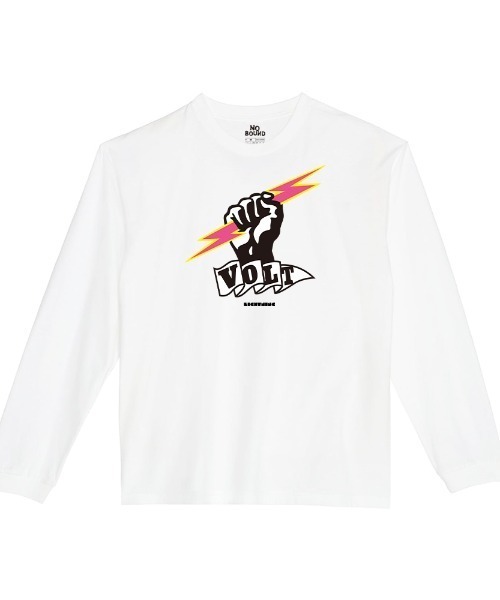 NOBOUND(ノーバウンド)の「NOBOUND(ノーバウンド) 長袖Tシャツ ロゴ イラスト プリント ビッグシルエット ロンT トップス カットソー メンズ ユニセックス(Tシャツ/カットソー・メンズ・ブラック/ホワイト・M/L/XL)」の2枚目の写真